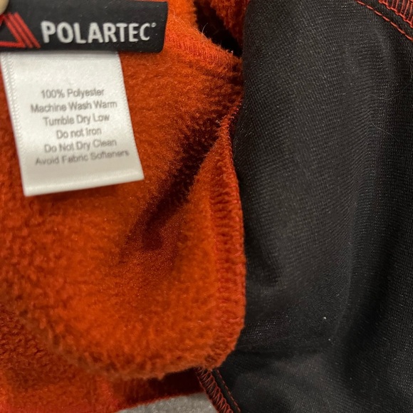 [S]Janska Women's Orange Short Fleece One Button Jacket - Picture 10 of 11